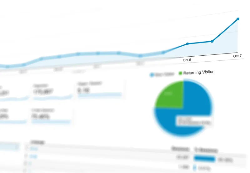Abstract data chart representing content performance metrics and audience analytics